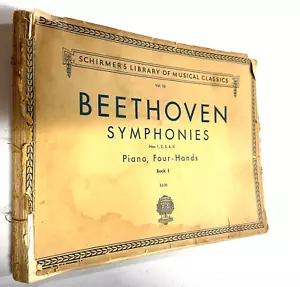 Beethoven Symphonies Piano Four-Hands Book 1 Schirmer's Library of Music Vol. 10 - Picture 1 of 13