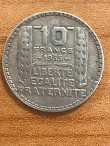 FRANCIA 10 Franchi Francs 1933 Argento .680 III REPUBBLICA REPUBLIQUE FRANCAISE - Picture 1 of 3