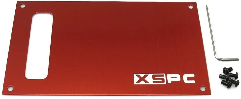 XSPC Dual Bayres/Pump V4 Faceplate Pack, Red - Image 1 of 1