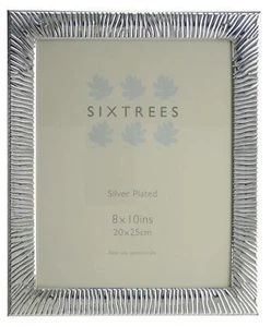 Sixtrees 6-343-80 Davis Silver Plated 10x8 inch Embossed Art Deco Photo Frame. - Picture 1 of 5