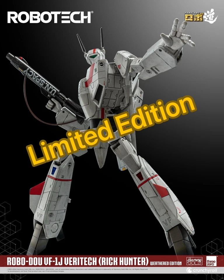 Figura Threezero Robotech ROBO-DOU VF-1J Edición Limitada Veritech Rick Hunter Foto 1 de 4