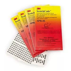 3M ScotchCode Pre-Printed Wire Marker Book SPB-09 - Picture 1 of 9