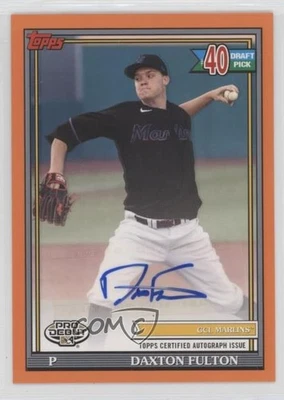 2021 Topps Pro Debut Orange Auto /25 Dax Fulton Daxton Fulton #PD-192 Auto - Image 1 of 2