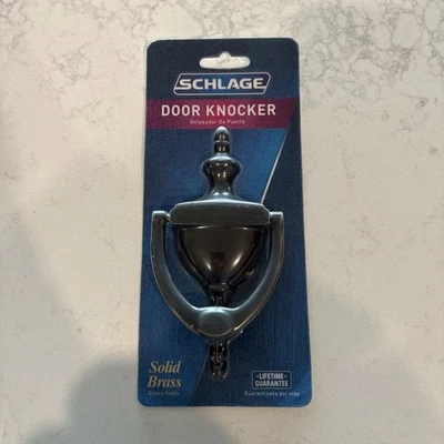 Golpeador de puerta de latón macizo Schlage SC2-3125-716 5-5/16 pulgadas, bronce envejecido Foto 1 de 2