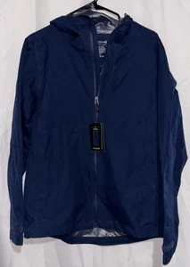 Swiss Tech Rain Jacket Navy Blue Waterproof Full Zip Hooded Size S (34-36) - Picture 1 of 5