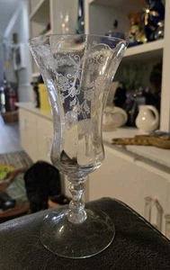 Cambridge Ersatz Glas Chantilly Eistee Kelche Stiel geätzt 7 5/8", x - Bild 1 von 3