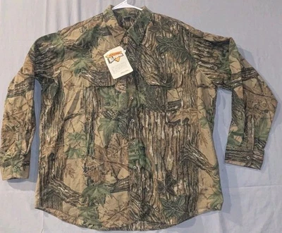 Vintage Spartan Realtree All-Purpose Brown Camo Shirt 2XL USA Made 90s Deadstock - Image 1 of 4