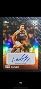 2024-25 Topps Simplicidad UCC ASTON VILLA OLLIE WATKINS AUTOGRAPH RED 1/5 - Picture 1 of 2