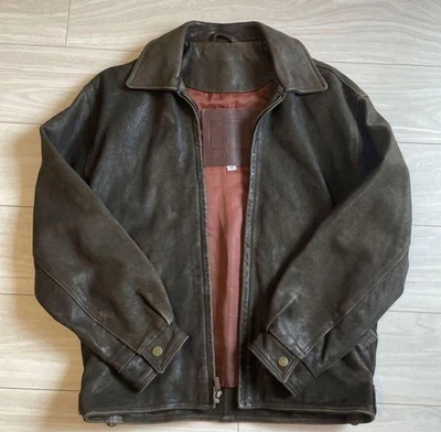 Vintage 1980s Coach Leather Jacket Riders Jacket Outer Mens Size XS Brown Color - Image 1 of 4