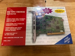 PCI 1394 Firewire Host Adapter 3 Ports Software & Manual Plug and Play SEALED - Picture 1 of 2