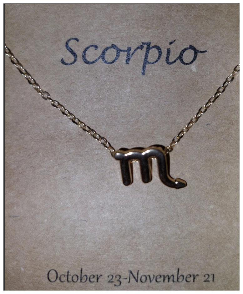 女士黄金十二生肖项链-星镜出生标志链-占星术礼物,全新 — 第 1/1 张图片