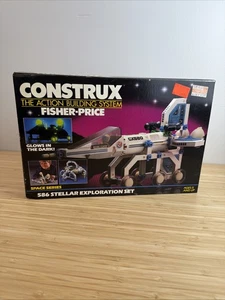 CONSTRUX 586 STELLAR EXPLORATION SET FISHER-PRICE SPACE SERIES NEW OPEN BOX - Picture 1 of 11