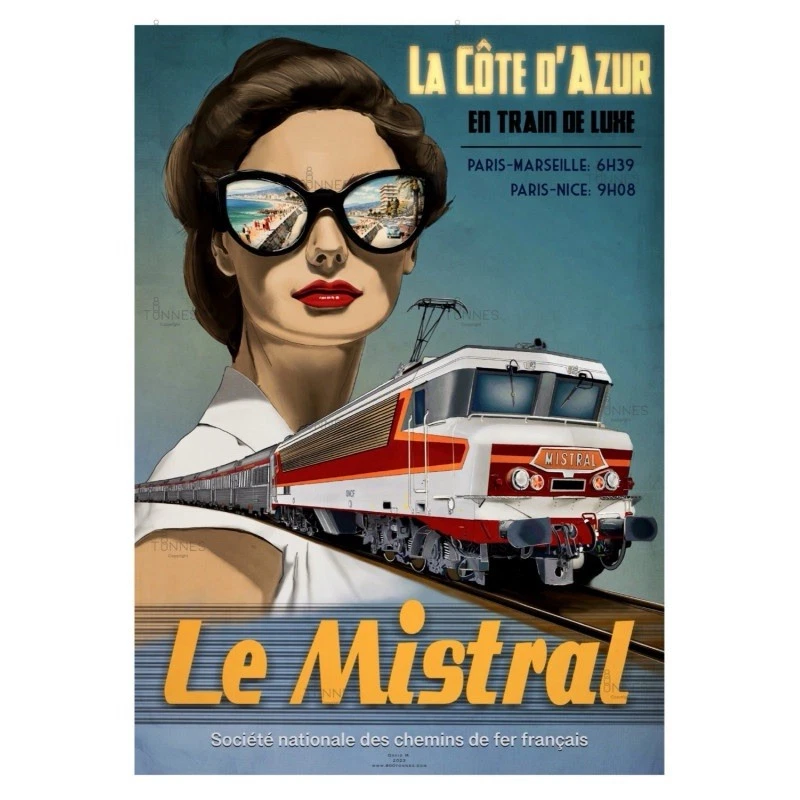 AFFICHE POSTER SNCF Train Mistral - Photo 1/1