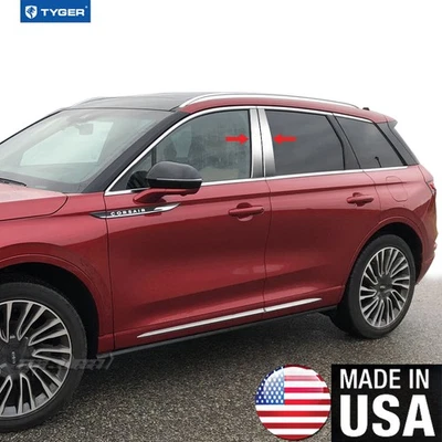 TYGER Fits 2020-2021 Lincoln Corsair 4PC Stainless Steel Chrome Pillar Post Trim Foto 1 de 4