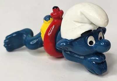 Pitufos 20025 Nadador Pitufo Natación Rojo Tubo Interior Juguete Figura De Colección PVC Años 80  Foto 1 de 4