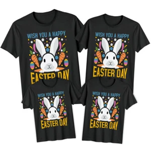 Family Bunny Happy Easter T-Shirt Tee Festival Holiday Party Matching Outfit #ED - Picture 1 of 24