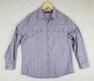 AXIST Mens Striped Cotton Poly Long Roll-Up Sleeve Casual/Dress Shirt size XL - Picture 1 of 4
