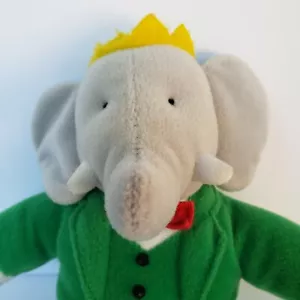 Babar der Elefant Plüschtier grün Smoking Stofftier Spielzeug Puppe 8 Zoll - Bild 1 von 5