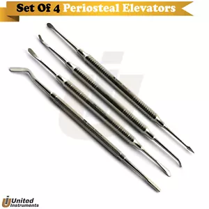 Set Of 4 Implant Periosteal Elevators Periodontal Oral Surgery Instruments - Picture 1 of 5