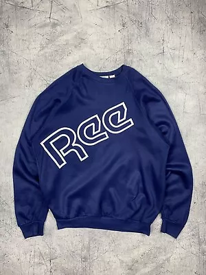 Vintage 90's Y2K Reebok big Double logo  Blue Pullover  Sweatshirt Men's Size S - Image 1 of 4