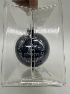 New Dallas Cowboys Glass Bulb Ornament Blue Silver NFL Made in USA NIP - Picture 1 of 6