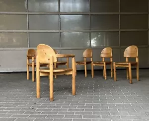 6er Set Brutal. Esszimmer Stühle Rainer Daumiller Hirtshals Kiefer Mid Century - Bild 1 von 13