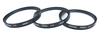 55mm Hakuba CLOSE UP Lens Filter - 3 Piece Set - PERFECT LN - Image 1 of 4