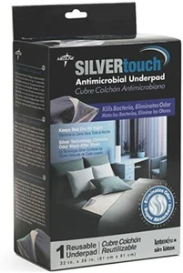 Medline SilverTouch 32x36" Latexfrei Waschbar Antimikrobielle Unterlage - Tötet Keime - Bild 1 von 1