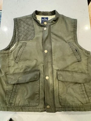 BROOKS BROTHERS Size XL Mens Wool Blend Insulated Vest Olive Green Full Zip - Image 1 of 4