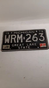 1979 Michigan MI License Plate Tag WRM-263 - Picture 1 of 2