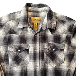 Kilimanjaro Travellers Supply Co Shacket Men Sz L Pearl Snap Heavy Jacket Cowboy - Picture 1 of 9