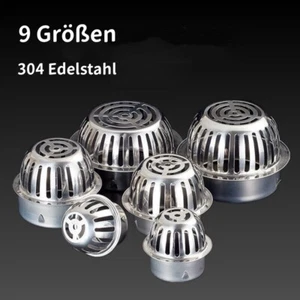 Laubfanggitter-Dachrinnensieb Laubschutz Bodenablauf Regenrinne 50-200 Edelstahl - Bild 1 von 14