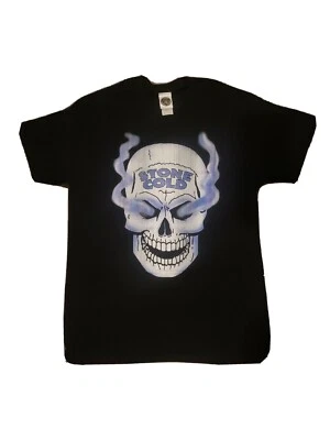 Stone Cold Steve Austin Blue Skull WWE Officially Licensed Mens Black Shirt - Image 1 of 4
