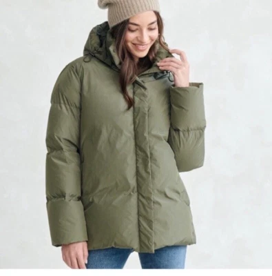 Chaqueta Jenni Kayne Plumón Abrigo Puffer Verde Salvia Acolchado Clima Frío Talla XXL 2X Foto 1 de 4