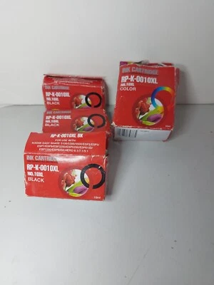 3x Ink Cartridge RP-K-0010XL  Black 19 ml For Kodak Printers 1x Color 63ml - Image 1 of 3