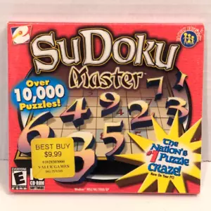 SuDoku Master 10.000 Puzzles 2005 PC CD-ROM Software NEU! FABRIKVERSIEGELT - Bild 1 von 2