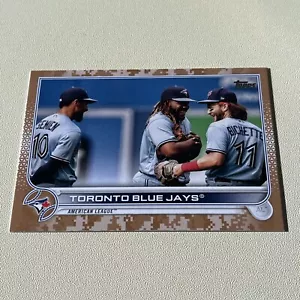 2022 Topps Series 1 Toronto Blue Jays Camo Parallel /25 Bichette Guerrero #109 - Picture 1 of 7