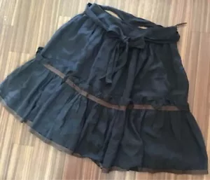 Miu Miu Rüschenrock Taillenband schwarz Seide Größe S - Bild 1 von 4