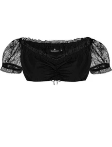 Neu Dirndlbluse Gr. 38 Stockerpoint Bluse B 2029  sexy schwarz Carmenausschnitt - Bild 1 von 5