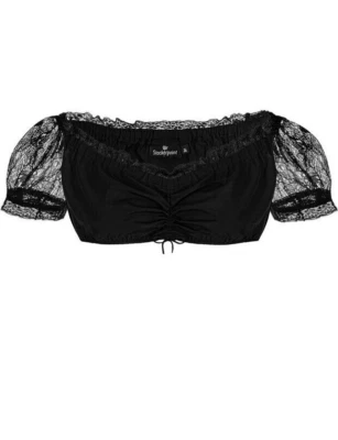 Neu Dirndlbluse Gr. 38 Stockerpoint Bluse B 2029  sexy schwarz Carmenausschnitt - Bild 1 von 4