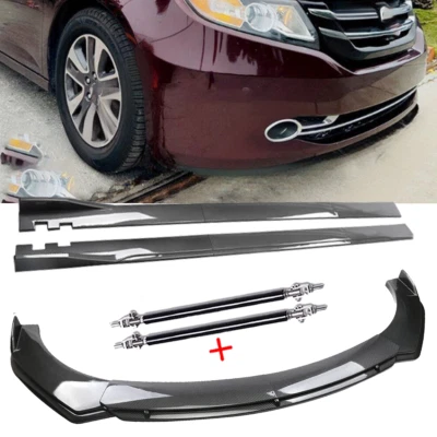 Front Lip Chin Bumper Spoiler Carbon Fiber For 11-17 Honda Odyssey Body Kits Foto 1 de 4