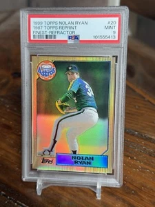 1987 Nolan Ryan RP 1999 Topps Finest Throwback Refractor PSA 9 Retrofractor - Picture 1 of 2
