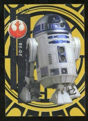 R2-D2 2015 Topps Star Wars High Tek GOLD Parallel SP /50 - Early Star Wars - Image 1 of 2
