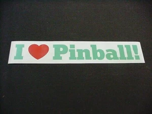 Pegatina parachoques de pinball I Love - Imagen 1 de 1
