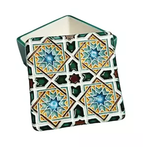 SA Nogueira Hand Painted Tile Decorative Ceramic Trinket Box = Portugual - Picture 1 of 16