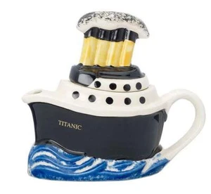 Titanic 1 Cup SMALL Semi Porcelain Ship Teapot  Made in UK Miniature - Picture 1 of 1
