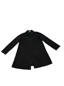 Garnet Hill Trench Coat Black Size Medium￼ - Picture 1 of 9