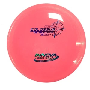 DISC GOLF INNOVA STAR COLOSSUS LONG DISTANCE DRIVER 157g PINK W/ BLUE FOIL - Picture 1 of 1