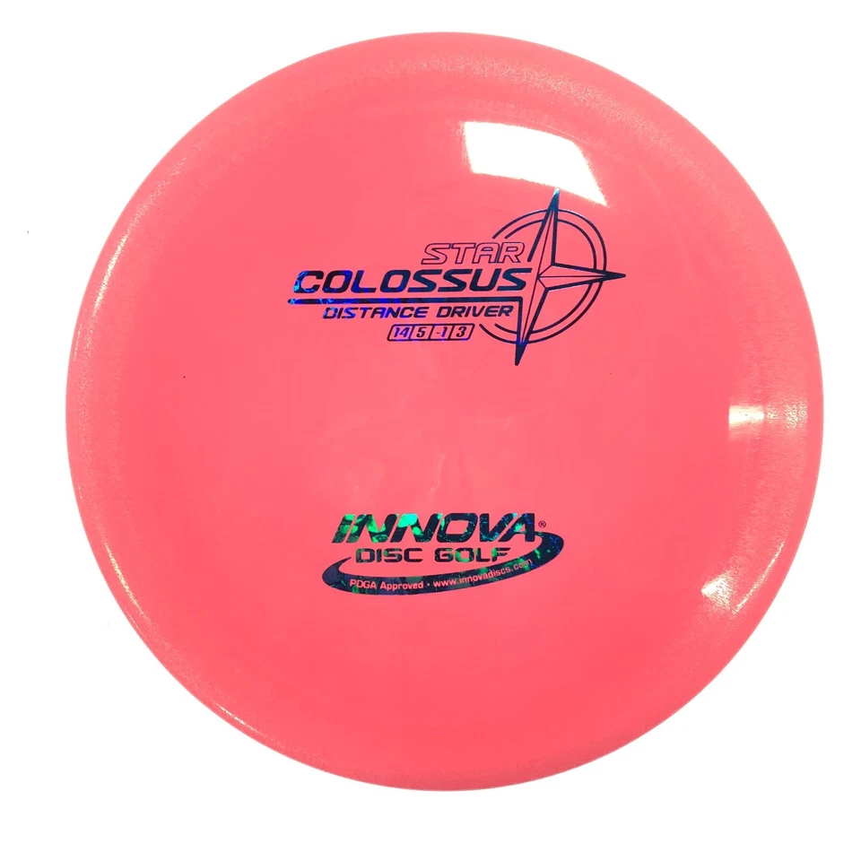 DISC GOLF INNOVA STAR COLOSSUS LONG DISTANCE DRIVER 157g PINK W/ BLUE FOIL - Image 1 of 1