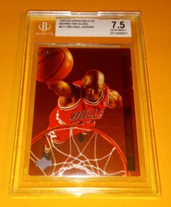 Juego completo de baloncesto detrás del cristal 1993-94 Upper Deck - Jordan BGS 7,5 - Imagen 1 de 10